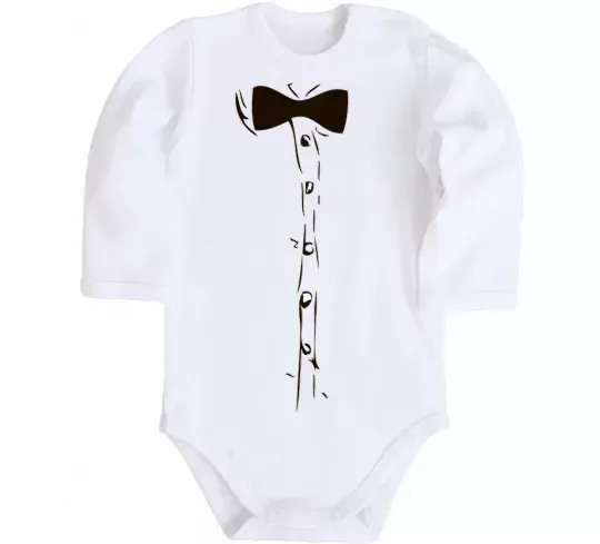 Дитячий бодік Метелик Білий фото