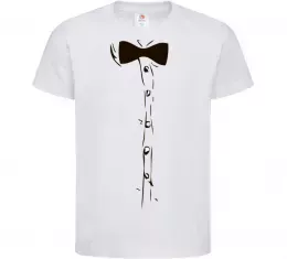 Дитяча футболка Фрак з торсом Білий фото