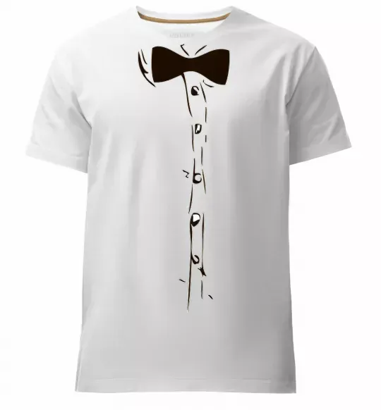 Чоловіча преміум футболка Метелик Білий фото