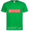 Чоловіча футболка Надпись THE BOSS Зелений фото