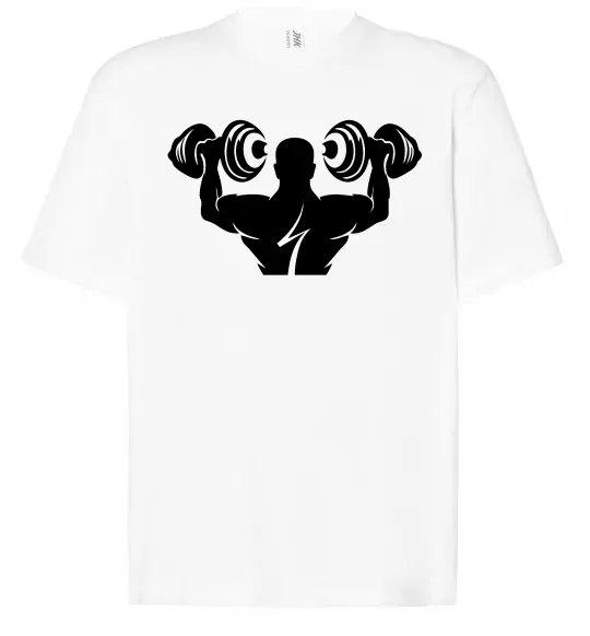 Футболка Оверсайз Культурист Белый фото