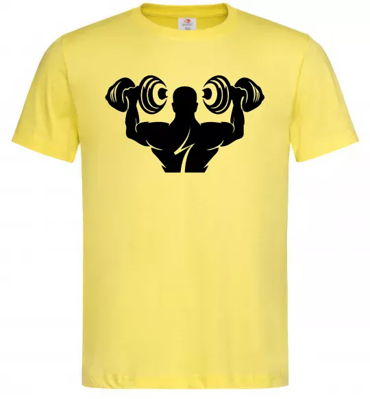 Чоловіча футболка Культурист Лимонний фото