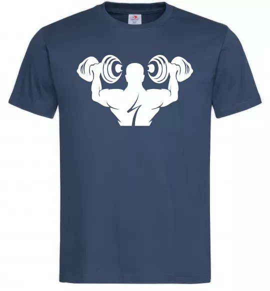 Чоловіча футболка Культурист Темно-синій фото