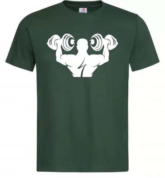 Чоловіча футболка Культурист Темно-зелений фото