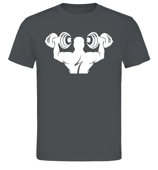 Чоловіча футболка Культурист Графіт фото