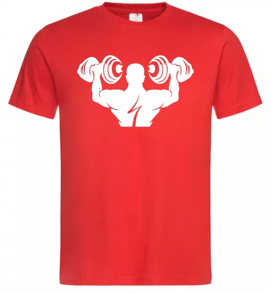 Чоловіча футболка Культурист Червоний фото