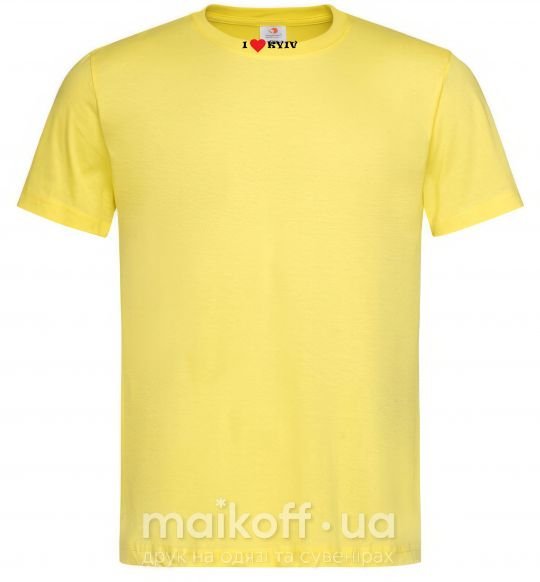 Чоловіча футболка I LOVE KIEV Лимонний фото