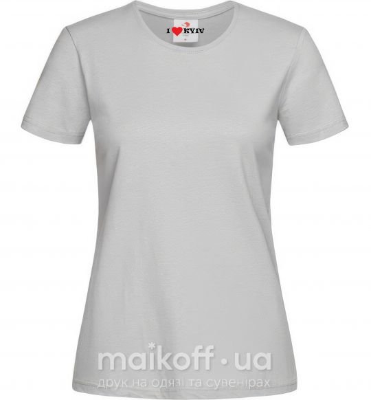Жіноча футболка I LOVE KIEV Сірий фото