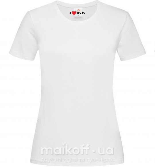 Жіноча футболка I LOVE KIEV Білий фото