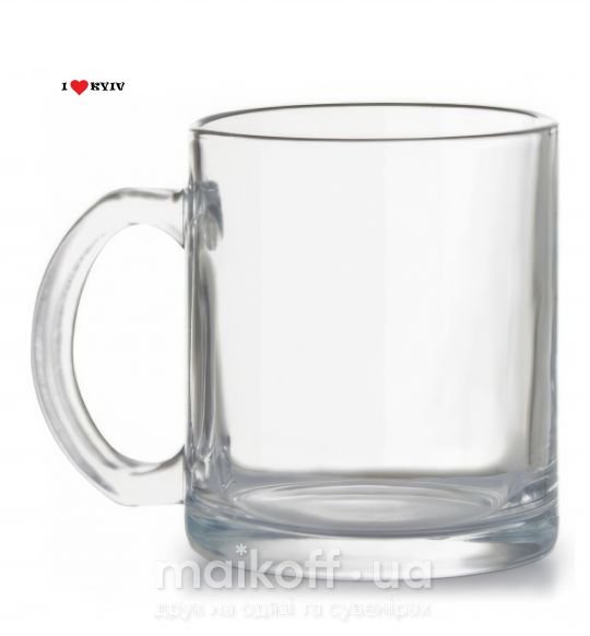 Чашка стеклянная I LOVE KIEV Прозрачный фото