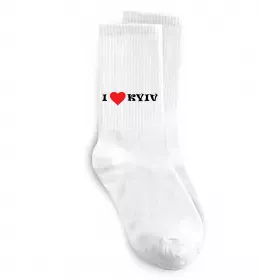 Носки Київ каштан емблема Белый фото Носки Київ каштан емблема Белый фото