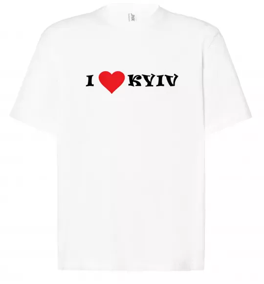 Футболка Оверсайз I love Kyiv Білий фото