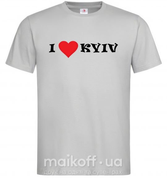 Чоловіча футболка I love Kyiv Сірий фото