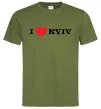 Мужская футболка I love Kyiv Оливковый фото