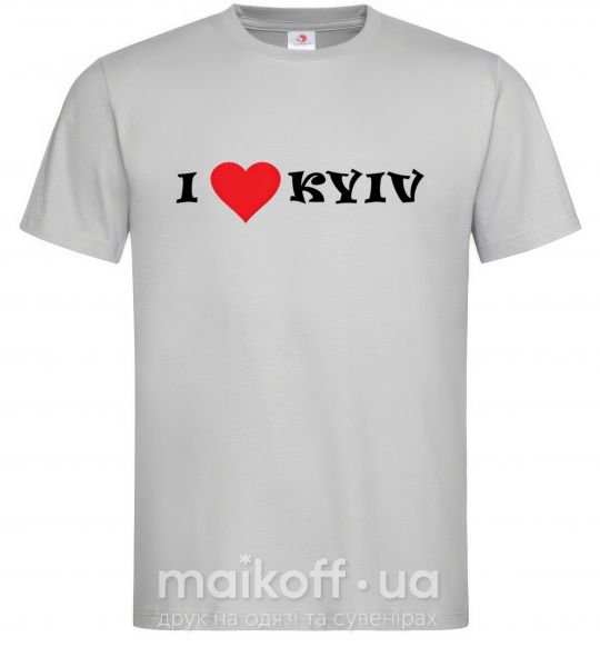 Чоловіча футболка I love Kyiv Сірий фото
