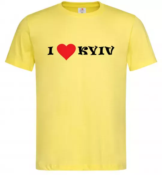 Мужская футболка I love Kyiv Лимонный фото