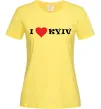 Женская футболка I love Kyiv Лимонный фото