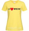 Жіноча футболка I love Kyiv Лимонний фото
