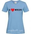Жіноча футболка I love Kyiv Блакитний фото