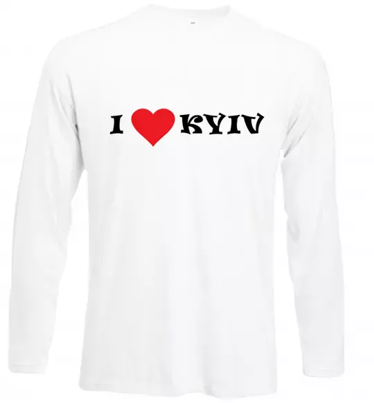 Лонгслив I love Kyiv Белый фото