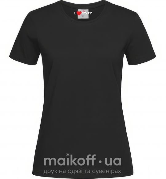 Женская футболка I LOVE KIEV Черный фото