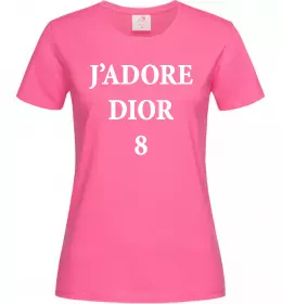 Жіноча футболка J'ADORE DIOR 8 Яскраво-рожевий фото