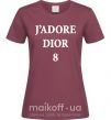 Женская футболка J'ADORE DIOR 8 Бордовый фото