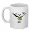 Чашка керамическая LET EAT BEE Белый фото
