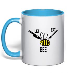 Чашка з кольоровою ручкою LET EAT BEE