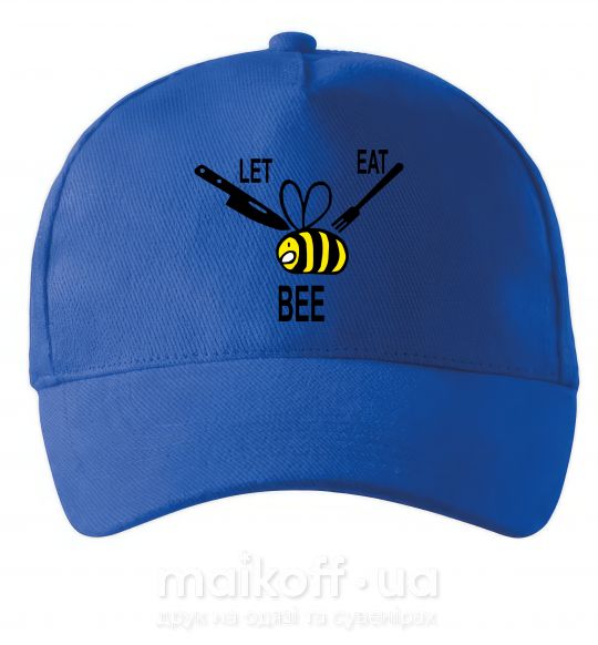 Кепка LET EAT BEE Яскраво-синій фото