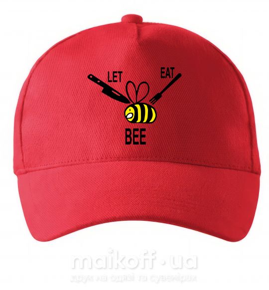 Кепка LET EAT BEE Красный фото