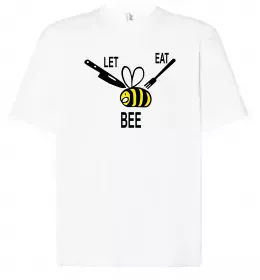Футболка Оверсайз Bee happy Белый фото