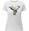 Женская премиум футболка LET EAT BEE Белый фото