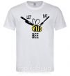 Мужская футболка LET EAT BEE Белый фото
