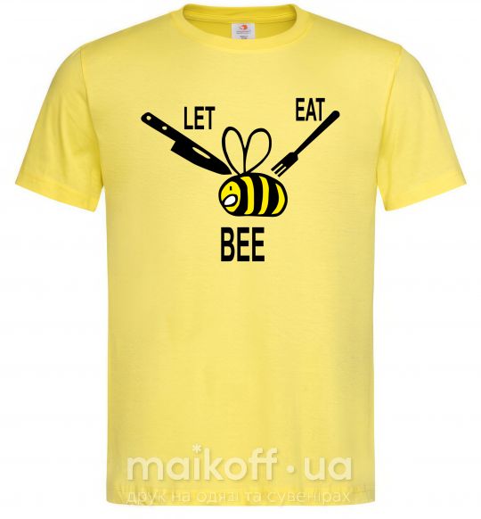 Мужская футболка LET EAT BEE Лимонный фото