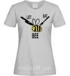 Женская футболка LET EAT BEE Серый фото
