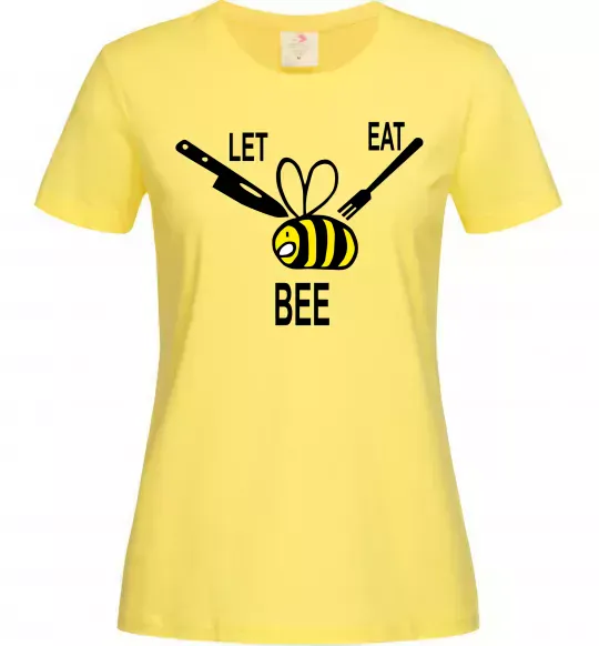 Женская футболка LET EAT BEE Лимонный фото