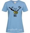 Жіноча футболка LET EAT BEE Блакитний фото