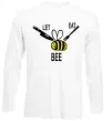 Лонгслив LET EAT BEE Белый фото
