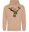 Чоловіча толстовка (худі) LET EAT BEE Пісочний фото