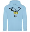 Чоловіча толстовка (худі) LET EAT BEE Блакитний фото