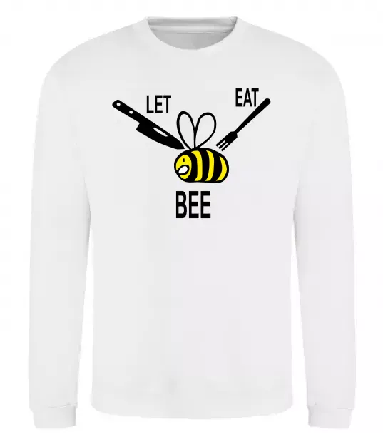 Свитшот LET EAT BEE Белый фото