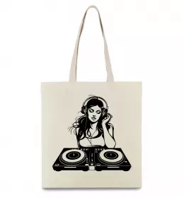 Эко-сумка DJ GIRL Бежевый фото
