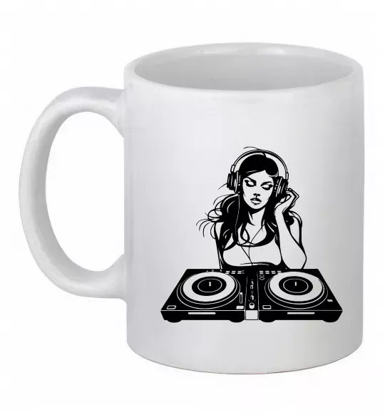 Чашка керамічна DJ GIRL Білий фото