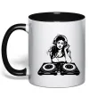 Чашка с цветной ручкой DJ GIRL Черный фото