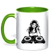 Чашка с цветной ручкой DJ GIRL Зеленый фото