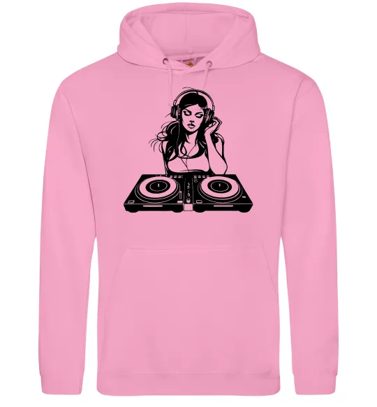 Женская толстовка (худи) DJ GIRL Розовый фото