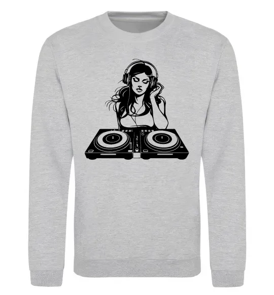 Світшот DJ GIRL Сірий меланж фото