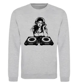 Свитшот DJ GIRL Серый меланж фото
