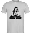 Мужская футболка DJ GIRL Серый фото